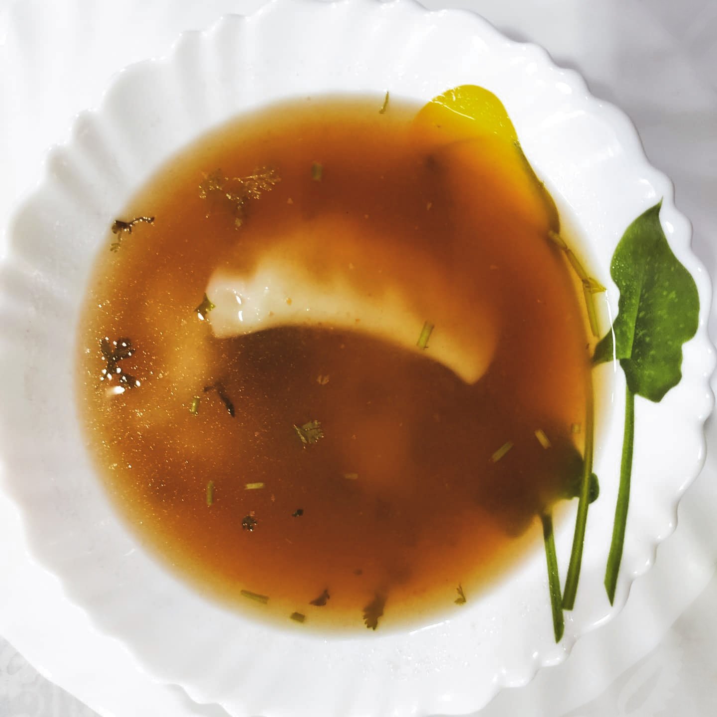 Clear Soup with Rice Flour Momos